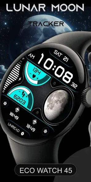 Lunar Moon Phase Digital ECO45 screenshot 6