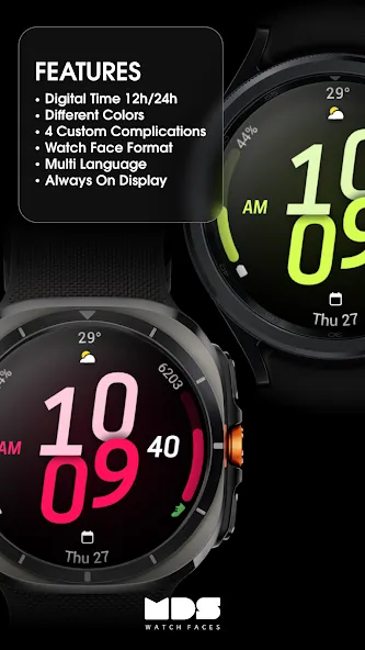 MDS452 Digital Watch Face screenshot 3