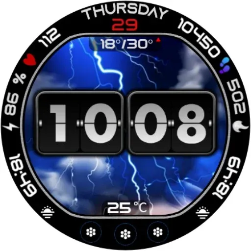 Animated Weather Flip Time E55 screenshot 21
