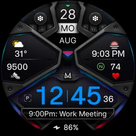 MD326 3D Modern Watch Face screenshot 16