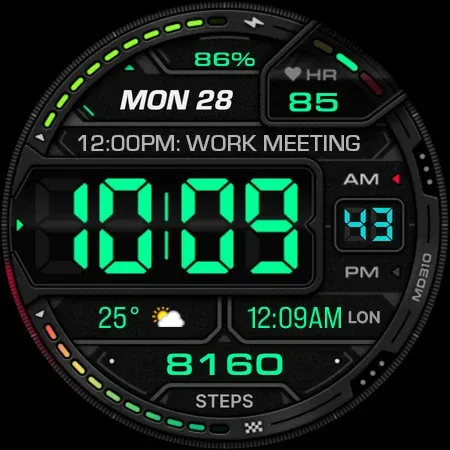 MD310 Digital watch face screenshot 34