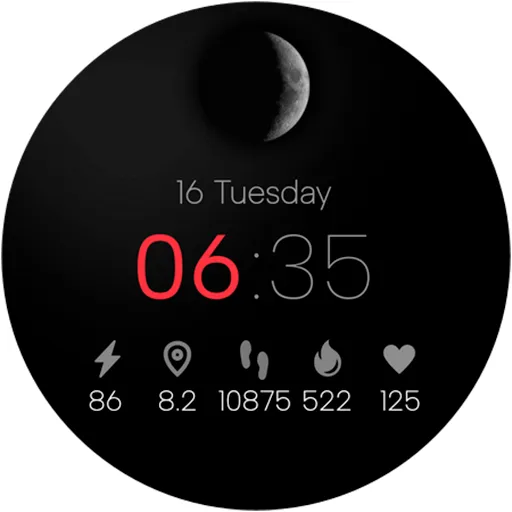 Minimal Watch Face Moon screenshot 18