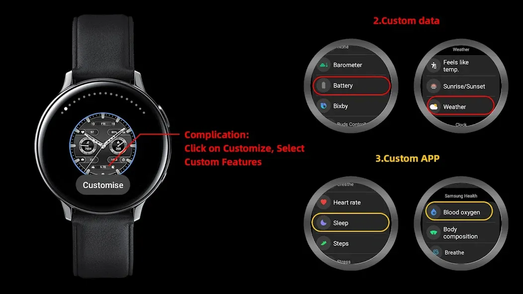 ZKin WatchFace Retro Deep Grey screenshot 2