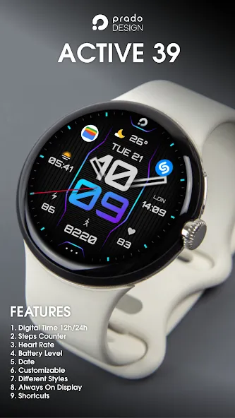 ACTIVE 39 Hybrid Watch Face screenshot 1