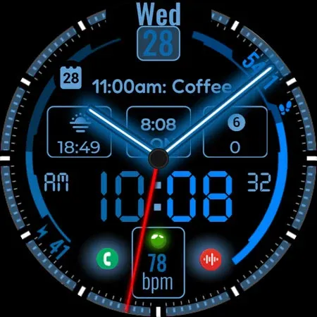Hybrid Watch Face CUE140 screenshot 12