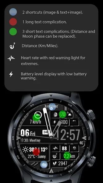 Digital Watch Face CUE105 screenshot 2