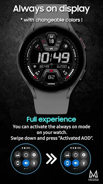 MD252 Digital watch face screenshot 6