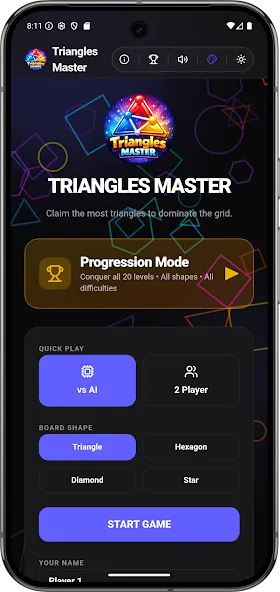 Triangles Master Ai Offline screenshot 2