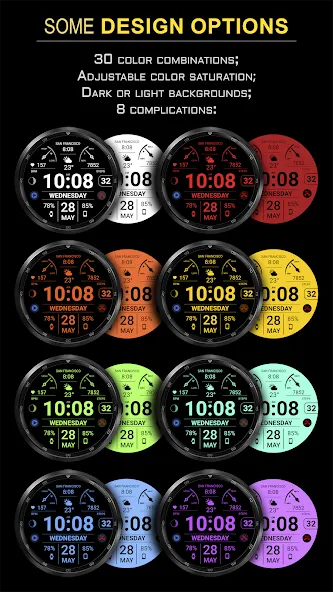 WFP 106 Information watch face screenshot 2