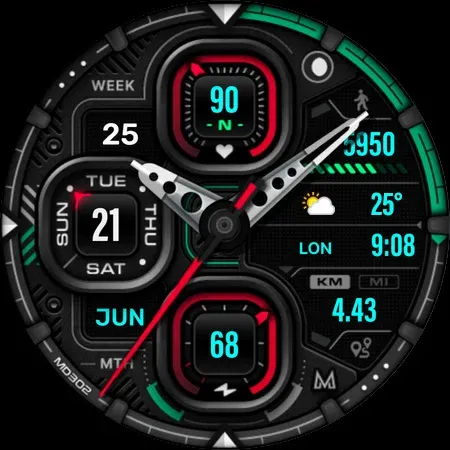 MD302 Analog watch face screenshot 30