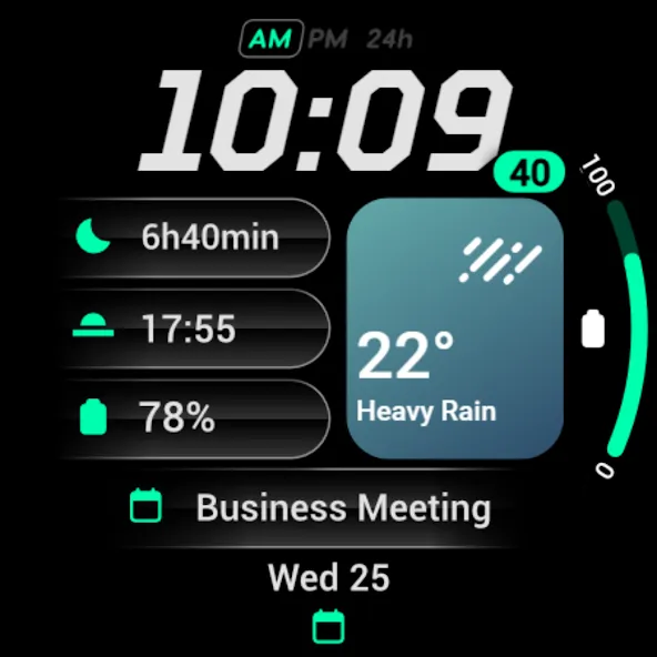 PRADO 92 Weather Watch Face screenshot 9