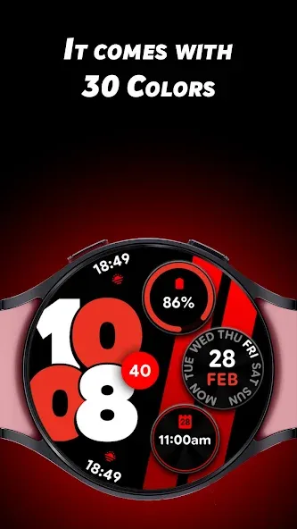 Sporty Pixel - Watch face screenshot 2