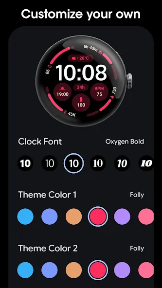 MDS08 Digital Watch Face screenshot 5