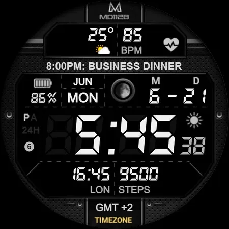 MD112B Digital watch face screenshot 22