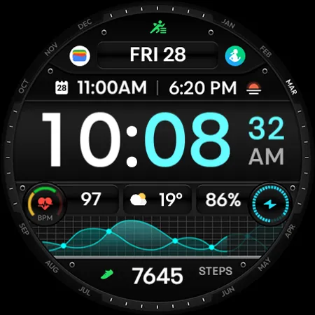 TVV Sport 7 Digital Watch Face screenshot 10