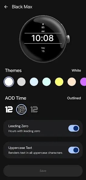 Black Max Watch Face screenshot 4