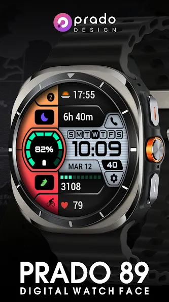 PRADO 89 Digital Watch Face screenshot 1
