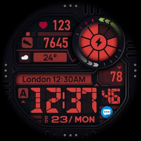 SH050 Watch Face, WearOS watch screenshot 13