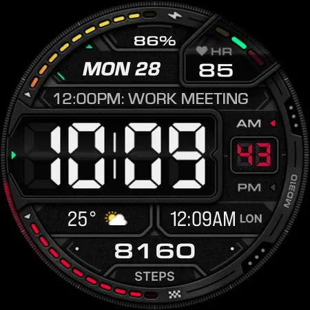MD310 Digital watch face screenshot 37