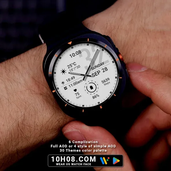 Watch face 10h08.com #75 screenshot 2