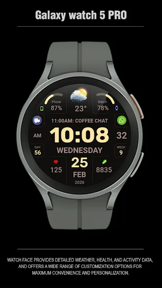 WFP 346 Digital watch face screenshot 7