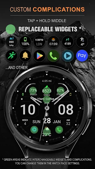 WFP 320 Hybrid watch face screenshot 3