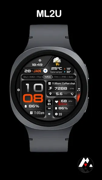 ML2U 380 Tactical Watch Face screenshot 3
