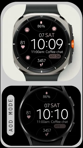 Simple Rose Gold watch face screenshot 5
