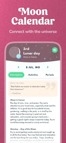 Navamsha: Moon Phase Calendar screenshot 1