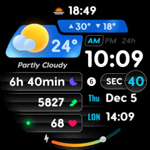 PRADO 72 Weather Watch Face screenshot 8