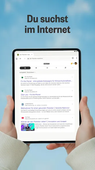 Ecosia Klimapositiver Browser screenshot 7