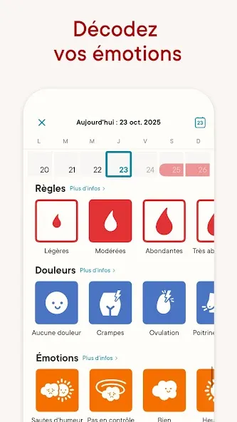 Calendrier des règles Clue screenshot 4