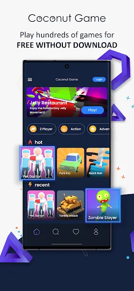 Coconut Game: Gaming platform screenshot 1