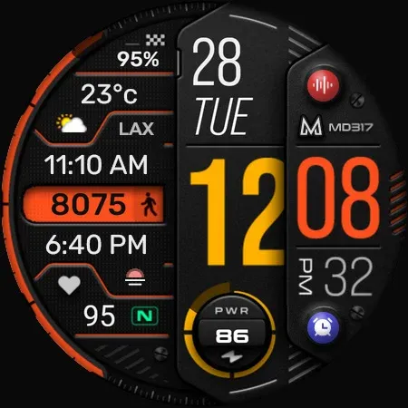 MD317 Digital Watch Face screenshot 15
