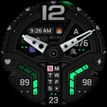 SH068 Watch Face, WearOS watch screenshot 15