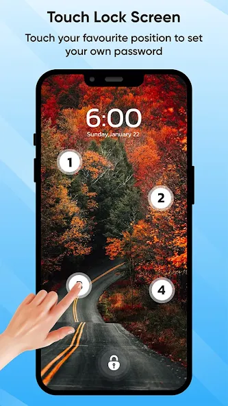 ロック画面をタッチ 写真をタッチ screenshot 1