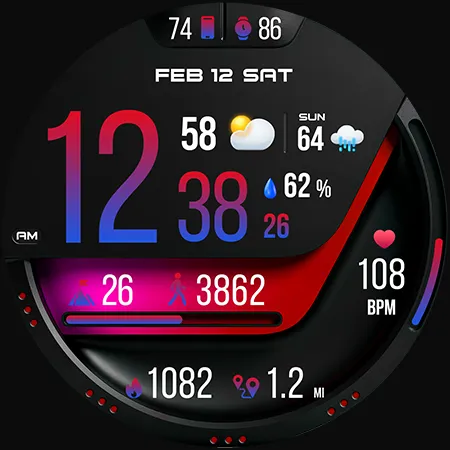 PER76 Digital Watch Face screenshot 44