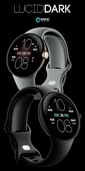 Lucid Dark digital watch face screenshot 6