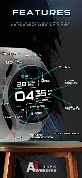 Dotline - Dark Watch Face screenshot 5