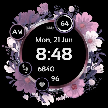 NXV84 Flora Elegant Watch Face screenshot 9