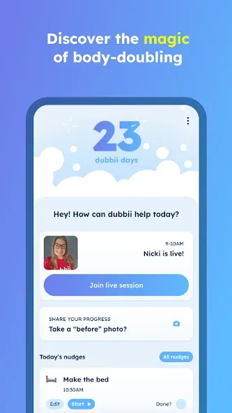 dubbii: the body doubling app screenshot 11