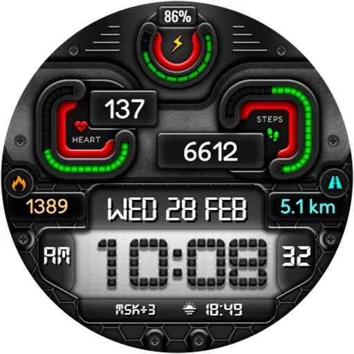 Digital BUBAS URX17 Watch face screenshot 22