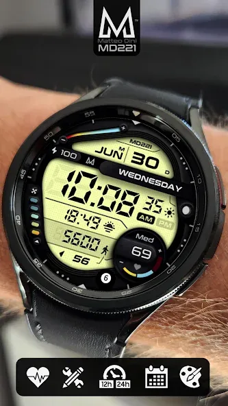 MD221 Digital watch face screenshot 6