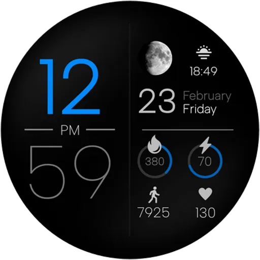 Minimal Digital Watch Face IO screenshot 19