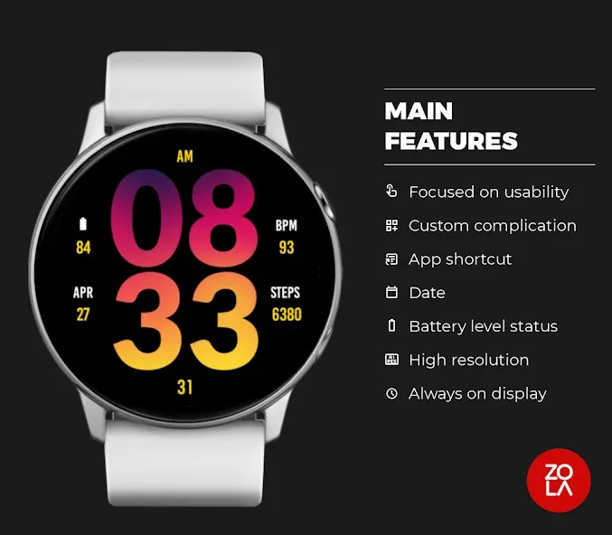 Big Fire Watch Face screenshot 2