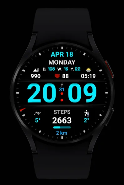 WIN Dgt Super22 MOD watch face screenshot 6