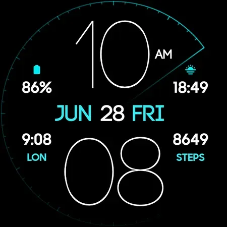 Lucid Dark digital watch face screenshot 16