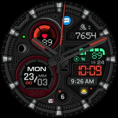 SH087 Watch Face, WearOS watch screenshot 13