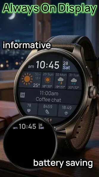 Digital watch face D30 screenshot 5