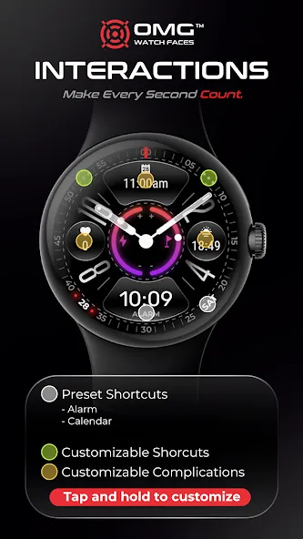OMG 386 Hybrid Watch Face screenshot 3